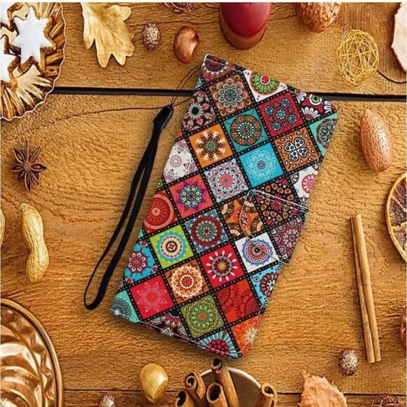 Bohemian Style Phone Case Wallet iPhone 15 - Picture 7 of 7